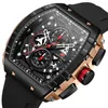 Нарученные часы модные часы Men Men Luxury Top Brand Sport Quartz смотрит на водонепроницаемые хронографские наручные часы Черный силиконовый ремешок Relogio