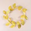 Decorative Flowers Halloween Party Gold Leaf Flower Headband Wreath Garland Decoration For Women Girl Wedding Birthday Favor Hair Tiara