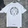 Fashion Luxury Men's t Shirts Ch Hearts Brand T-shirts Designers Men Women Tops Tees Horseshoe Sanskrit Cross Print Classics T-shirt Loose Short Sleeve Tshirts F72R