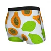 Underbyxor Tropical Fruit Papaya Man's Boxer Briefs Party mycket andningsbara underkläder högkvalitativa tryck shorts presentidé