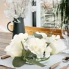 Dekoratif çiçekler 2 adet yemek masası dekortick çelenk süs parti kılavuzu ev malzemeleri çelenk plastik sahte yüzükler