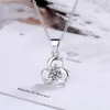 925 Sterling Silver Botany Creux Zircon Pendentifs Colliers Pour Femmes Mode De Luxe Designer Bijoux Cadeau Femme GaaBou L230704