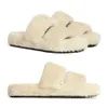 10a top kwaliteit triomf pluizige sandale dia's designer sandaal bont Slide Winter mode teddybeer Slippers fuzzy huis slipper vrouwen wol buitenshuis rubber platte Schoen