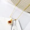 Pendant Necklaces Factory Direct Sales Freshwater Pearl Necklace Preserving Copper Plated Hand As Wire Winding Retro Collarbone Chain
