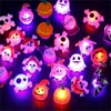 LED Light Halloween Ring Glowing Pumpkin Ghost Skull Rings Kids Gift Halloween Party Decoration for Home Horror Props Supplies GC2239