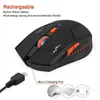 Mouse 2400 DPI Mouse wireless da gioco Pulsante scorrevole Mouse per computer Batteria al litio incorporata 2.4G Mouse ottico per PC / laptop X0807