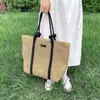 Owgse Straw Beach Bag Summer Woven Tote Bag stora axelhandväska Straw Purses and Handbags for Women Vacation HKD230807