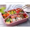 Vete Straw Microwave Lunch Box Multigrid High Capacity Bento Office Studenter Bekväma Hållbara Kids Food Container 2107091596438