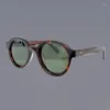 Sunglasses GREPS Acetate Round Women Colorful High Street Male Solar Glasses Originals Multiple Options Sunshade