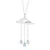 Collier pendentif 925 bijoux en argent Sterling chaînes de cou nuages d'eau collier ras du cou pour femmes accessoires collier kpop cadeau L230704