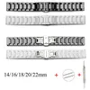 Titta på band Ceramic Watch Armband 14mm 16mm 18mm 20mm 22mm Watchband White Black Ceramic Strap Universal Wristwatches Band 230804