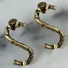 Vintage cuivre boucles d'oreilles broche Simple S lettre bambou Antique classique dames broches gouttes ensemble fête bijoux cadeaux