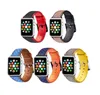 For Apple Watch strap new mixed color first layer cowhide strap iwatch 38/40/41mm/42/44/45mm fashion apple iwatch1~8se splicing color braided pattern leather strap