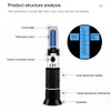 Refraktometrar Handhållen alkohol Refraktometer SG 1.0001.130 Ölalkoholometer Hydrometer Brix 040% Wort Sugar Alcohol 025% Dual Scale Meter 230804