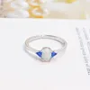 2023 Hot selling egg shaped Australian Treasure versatile S925 sterling silver ring inlaid with zircon fashion female ring