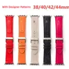 Cinturini per cinturino per Apple Watch Band 49 45 42 38 40 44 mm Cinturini per orologi di design di lusso iwatch 8 7 6 5 4 se Cinturino in pelle L con cinturino a fiori