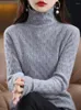 Women's Sweaters 2023 Autumn And Winter Turtleneck Sweater Pure Wool Base Loose All-match Korean Version Long-sleeved Pullover