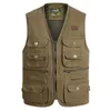 Men's Vests Plus Size S-4XL Tactical Masculine Waistcoat Male Multi Pocket Unloading Sleeveless Vest Pographer Reporter Summer Jacket 230804