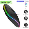 Myszy Ozrzerze bezprzewodowa myszy RGB ładowalne myszy Bluetooth bezprzewodowe komputer Komputer Komputer Myszy LED Ergonomiczne mysz do laptopa x0807