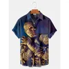 Casual shirts voor heren 3D Gedrukt 2023 Movie Karakter Horror Vintage Shirt For Men Summer Streetwear Retro Hawaiian