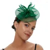 Pinces à cheveux 1PC femmes fleur Fascinator chapeau cerceau plume Cocktail thé fête filles accessoires pour 2023