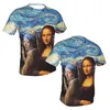 T-shirts pour hommes Scream And Selfie Of Four Paintings Mash Up Casual Polyester TShirt Style Loisirs Thin Shirt Male Special