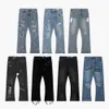 23SS Top Craft Mens Jeans Designer Retro Fashion High Street Broken Holes Jeans Oil Paint Splash Ink Pantsm153