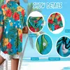 Bluzki damskie kwiatowe blaty z nadrukiem 3D dla kobiet 2023 Button Down Fashion swobodne koszule z krótkim rękawem Hawajska koszula