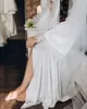 Kadın pijama gelin bornoz ile tüylü kollar giyinme elbisesi şeffaf kimono gelin partisi beyaz boudoir zemin uzunluğu elbiseler seksi iç çamaşırı