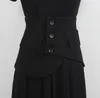 Ceintures femmes piste mode noir tissu Cummerbunds femme robe manteau Corsets ceinture décoration large ceinture R391