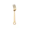 304 Stainless Steel Wrench Shape Tableware Fork Gold Spoon Gift Fruit Dessrt Salad Forks Cutlery Teaspoon fruit fork