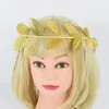 Decorative Flowers Wedding Party Gold Leaves Headband Wreath Garland Decoration Women Girl Halloween Christmas Birthday Favor Hair Hairband