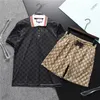 23SS Designer Mens Tracksuits Summer Letter Print Polo Polo Stirts Luxury Sport Suits Disual Cotton Men Shorts and Tirt Khaki مجموعات