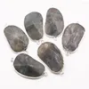 Pendant Necklaces 4pcs/lot Natural Stone Irregular Pendants Mineral Silver Plated Fashionable Charms Jewelry Accessories