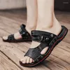 Sandalen Aus Echtem Leder Männer Schuhe Sommer Strand Waten Mode Große Größe männer Outdoor Wandern Wandern Hausschuhe