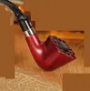 Ultimi set di pipe in legno massello Confezione regalo Modelli rossi neri Pentola a mano Sigaretta per tabacco Punte per filtri a base di erbe Accessori per utensili per tubi