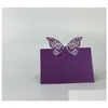 Décorations Laser Cut Butterfly Table Name Place Card Setting Party Supplies 1000 Pcs Drop Delivery Events Dhuzv