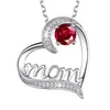 Anhänger Halsketten Diamant Herz Mama Halskette Liebe Modeschmuck Muttertagsgeschenk Wille und Sandy Drop Lieferung Anhänger Dh9Vb