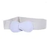 Ceintures femme taille ceinture dame nœud bandes mode rouge ceinture élastique solide noir blanc violet large Faux cuir Corset