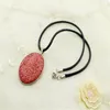 Hänge halsband druzy trendig mode lava macadam choker natursten onyx smycken pil med vintage gyllene