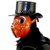 Masques de fête Adulte Halloween Peste Docteur Cosplay Masque Steam Punks Effrayant Horreur Pu Oiseau Schnabel Masque Bec Maske Prop Carnaval cadeau de fête J230807