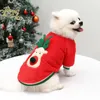 Ubrania psie ubrania świąteczne koralowe aksamitne sweter ubrania kota stopy zapasy.