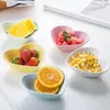 Assiettes MUZITY Céramique Dessert Amour Forme Design Porcelaine Émaillée Snack Plats Dîner Assiette De Fruits