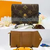 Kluczowa woreczka Lady Holders Card M41938 Victorine Brown Flower Pocket Organizer LUXURYS Designer Karta ID Paftle Portfele Oryginalne skórzane karta Case Men Torebport Passport