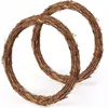 Dekorativa blommor 2 PCS WREATH Circle Dream Catcher Natural Vine Floral Rattan Frame Dekorera ringtråd Diy Garland Rings Making