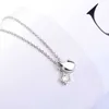 925 Sterling Silver Zircon Star Bells Pendant Necklace Choker for Women Fine Summer Jewelry Minimalist Fashion Party Gift L230704