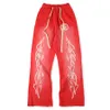 Mens Luxury Designers Pantalons hommes pantalons Hellstar Studios Pantalons évasés rouges Pantalons de survêtement Hommes Jogger Mode Hip hop Pantalons décontractés 10 Styles