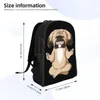 Mochila para meditação, yoga, cachorro, shih tzu, para homens e mulheres, à prova d' água, faculdade, escola, animal de estimação, bolsa de cachorro, impressão, mochila