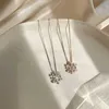 Real 925 Sterling Silver Necklace Snowflake Clavicle Necklace For Women Jewelry Charming Chain Necklace Collares Bijoux L230704