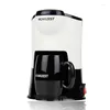 Kaffee-Tee-Zubereiter, stilvoll, für Zuhause, tragbar, vollautomatisch, Mini-amerikanische Maschine, Schwarz und Rosa, EU-Stecker, 220 V